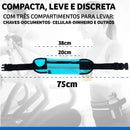 Pochete Esportiva Preta – Porta Celular, Garrafa e Utensílios para Corrida